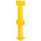 Centre post for safety railing for interior use, yellow colour RAL 1023